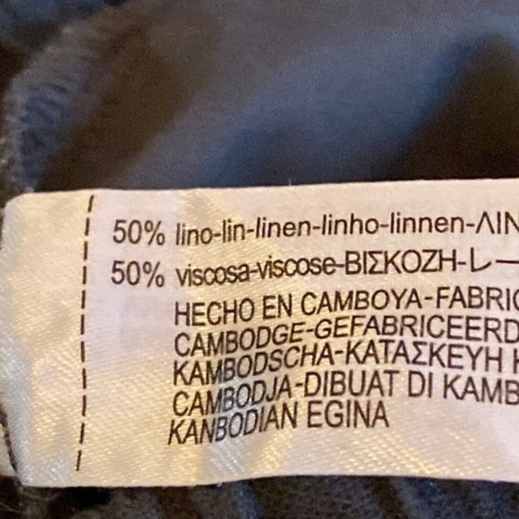 Zara Gray Washed Effect Linen Blend High-Waisted Trouser Pants - Picture 8 of 13